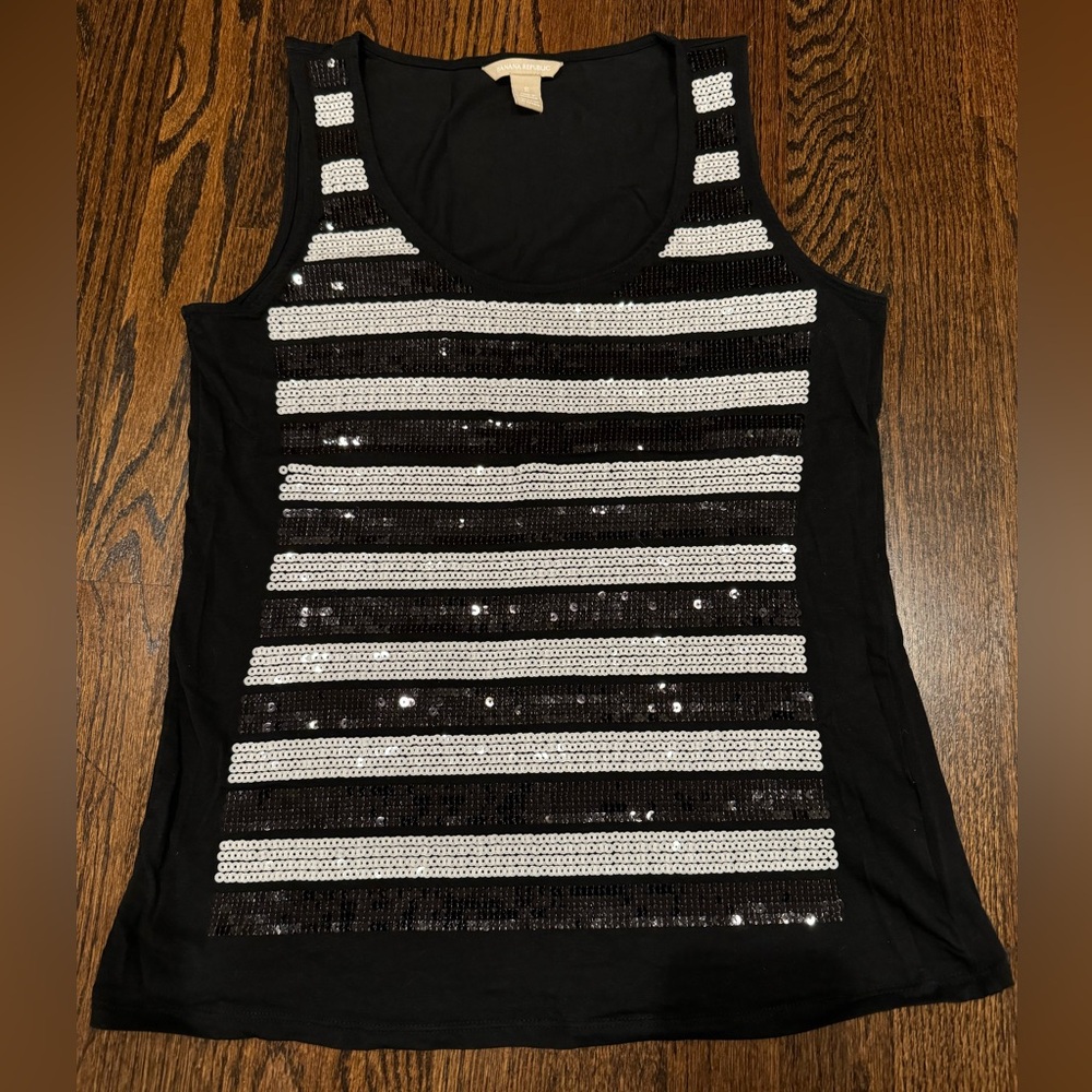Banana republic sequin cotton tank!